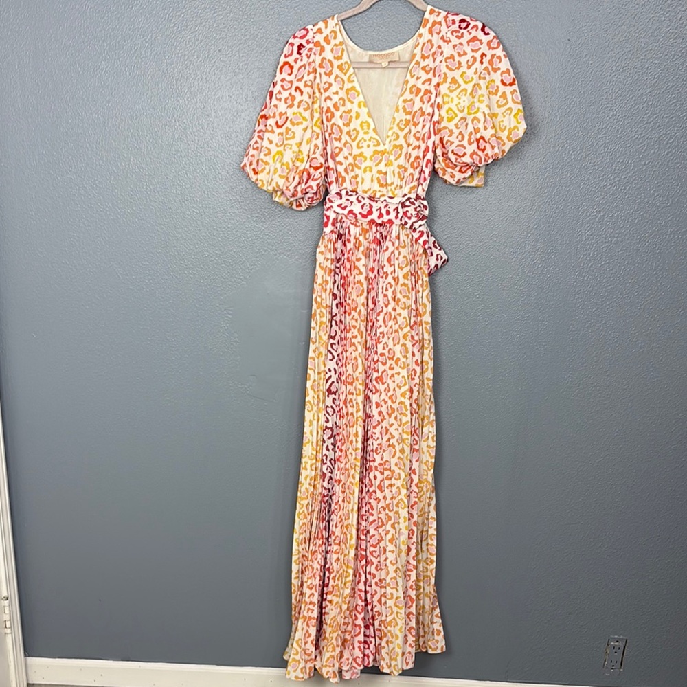 ROCOCO SAND AVANA LEOPARD MAXI PLEATED DRESS Chic Leopard Print Dress - Picture 13 of 16